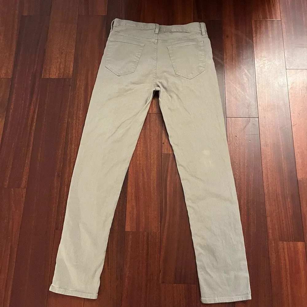 Banana Republic Pants Men 33x34 Khaki Linen Blend Slim Fit Tan Beige Preppy